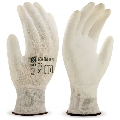 GUANTE NYLON POLIURETANO TALLA 9 (688NYPUNBL/9) - MARCA
