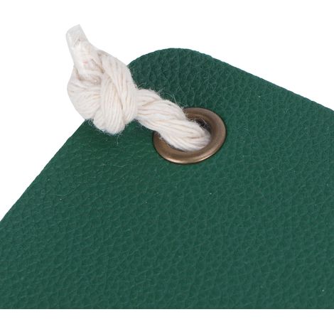 Support suspendu pour pot de fleurs avec base en cuir PU et corde en coton, vert, 10 cm (1/5)