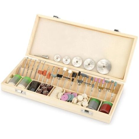 Accessoires d'outil Rotatif, 242 Pièces Jeu D'accessoires Rotatifs Universels Montage pour Tiges de 1/8"(3 Mm) (1/5)
