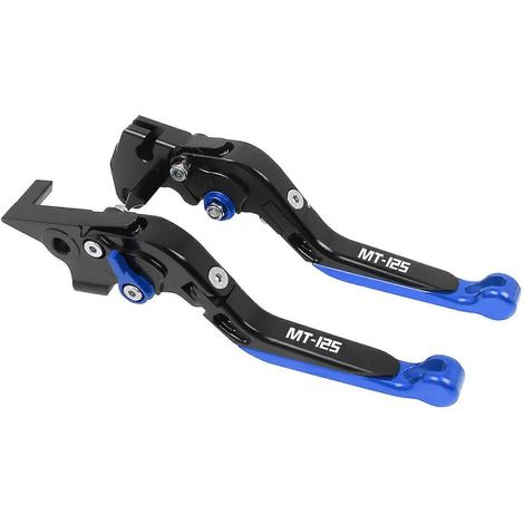 Leviers de frein et d'embrayage réglables, pliables et usinés CNC pour moto Yamaha MT125 (2014-2021) - bleu - 3 (1/5)