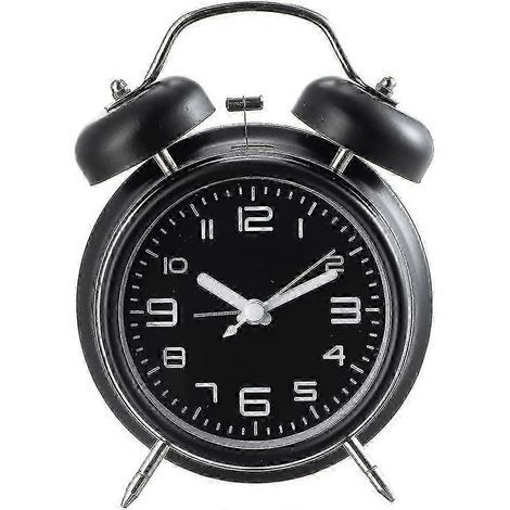 Réveil bruyant, adapté aux dormeurs profonds réveil silencieux à double sonnerie pour adultes, sans tic-tac, 25-26 secondes. (1/5)