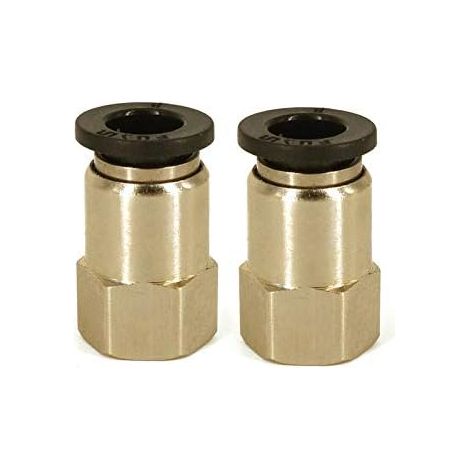 Lot de 2 connecteurs pneumatiques droits pour raccord tube d'air - Pour connexion rapide tuyauterie Outils (10 mm à G1/8") 4mm to G1/4" (1/5)