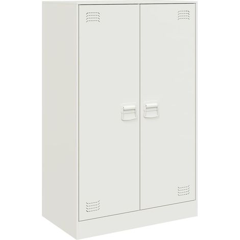 Maison Exclusive - Credenza Bianca 67x39x107 cm in Acciaio (1/5)