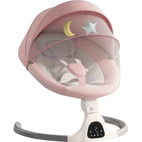 Berceau Électrique pour Bébé, Musique Bluetooth, Télécommande, rose (1/2)