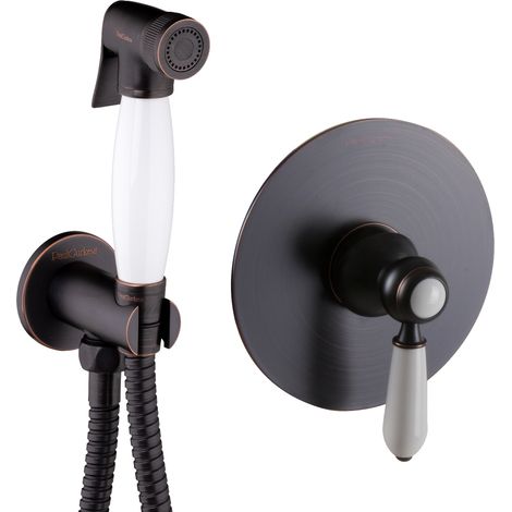 PaulGurkes Bidet-Unterputz Nostalgie Schwarz WC-Dusche (1/5)
