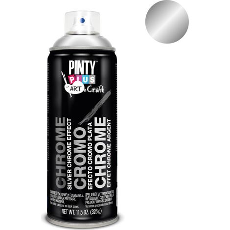 PEINTURE SPRAY EFFET CHROME ARGENT (1/3)
