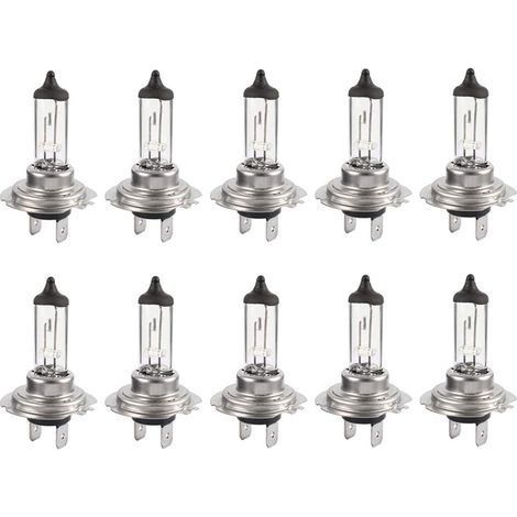 10er-Pack H7 12V 55W Halogenlampen – Farbtemperatur 4300K – Wasserdicht nach IP68 für optimale Sicht – Lange Lebensdauer – 10 Stück (1/4)