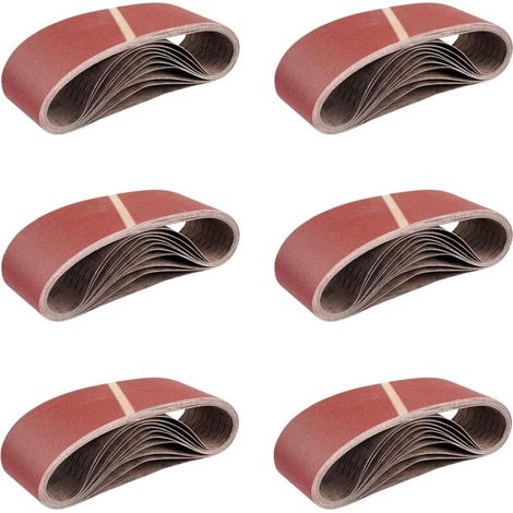 25pcs 75 x 533mm Mixed Pack Cloth Sanding Belts (5 x Grit 40/60/80/120/180 Each) for Belt Sander Sandpaper Sanding Belt Set (1/4)