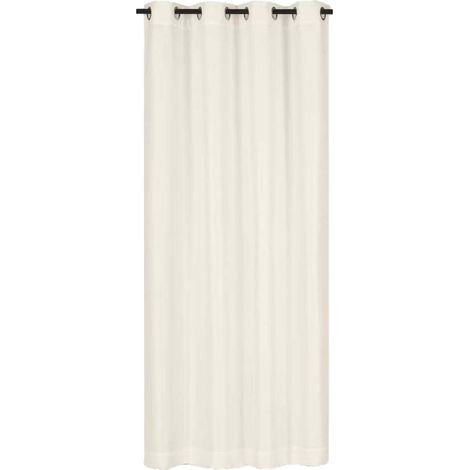 Rideau Voile - 132 x 213 cm - Polyester - Beige - Pour Extérieur Intérieur - Balcon Pergola Terrasse - 1 Panneau (1/5)