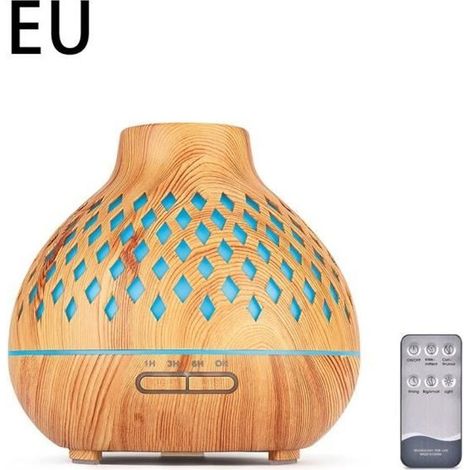 400ml Diffuseur d\'arôme à ultrasons en bois de LED USB Diffuseur d\'huile essentielle (1/4)