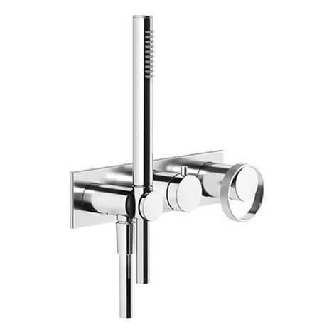 Gessi Anello, mezclador monomando para ducha/bañera, placa