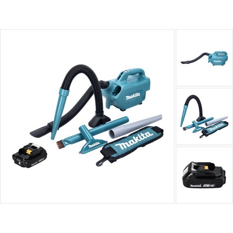 Makita DCL 184 A1 Aspirador sin cable 18 V 54 mbar 0,5 l + 1x batería recargable 2,0 Ah - sin cargador