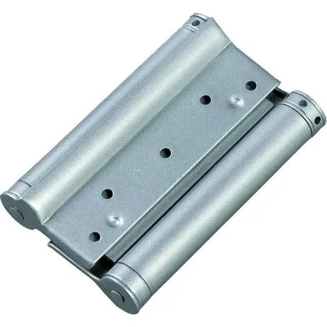 Set de 2 charnières acier vernis gris à ressort double action GROOM - N° 39 - haut. lame 175 mm - pour bois de 33 à 50 mm
