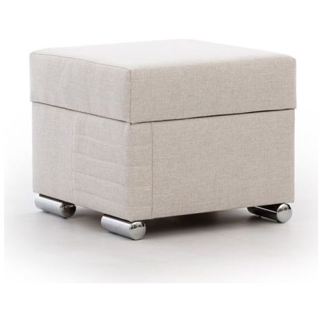 Polsterhocker mit Stauraum CANTON in Stoff Liverpool Pearl (1/3)