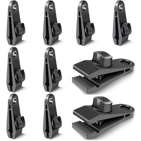 10pcs pinces à bâche pinces à bâche crochets à bâche pinces coupe-vent pour tentes camping coupe-vent accessoires de pince (1/5)