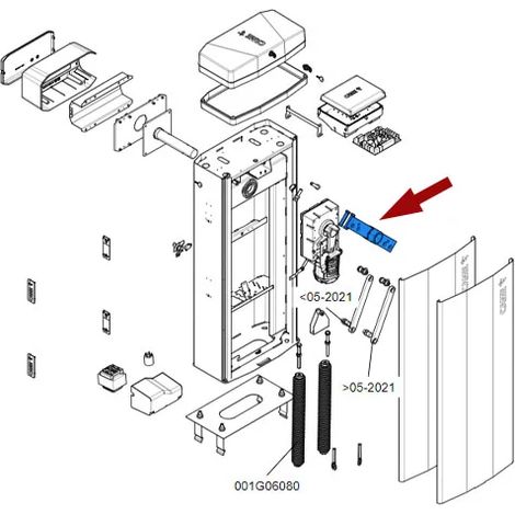 came pièce détachée levier réglage position tige gt8 88003-0104 (1/3)