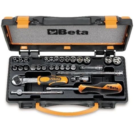 Clé à douille et jeu d'accessoires 1/4 beta 900/c24 - 30