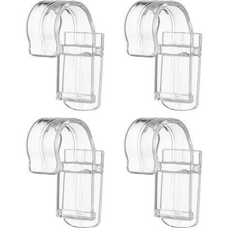 Soporte transparente de ABS para tubos de pasta de dientes, soporte con clip para almacenamiento en el baño, juego de 4 (1/5)