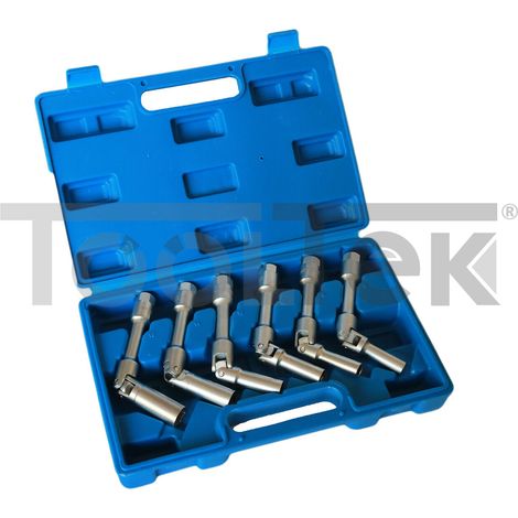 SET CHIAVI A BUSSOLA SNODATE LUNGHE 6pz PER CANDELETTE AUTO 8-16mm 3/8"