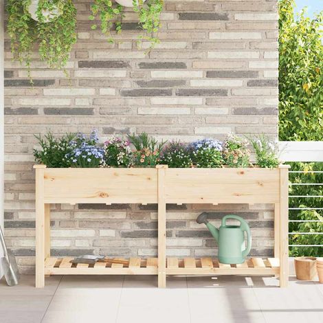Garten-Pflanzgefäß mit Regal Beige 161,5 x 45 x 76,5 cm