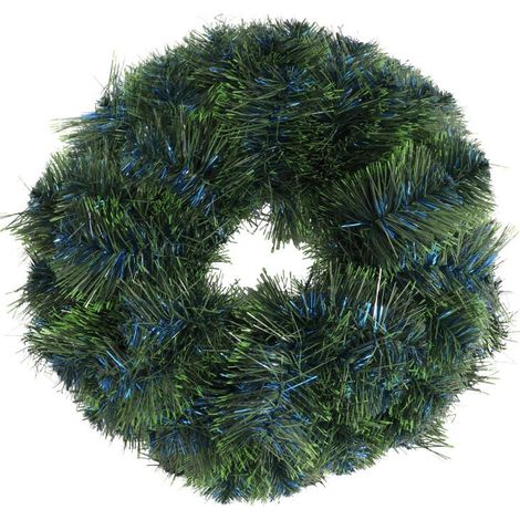 Ghirlanda di abete IGA, verde chiaro e blu, 35 cm - Verde, naturale e modellabile (1/3)