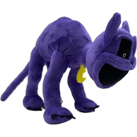 Niedliche Plüschkatze beim Nickerchen, offizielle lächelnde Kreaturen-Plüschfigur, Monsterfigur, Katze beim Nickerchen und Hund tagsüber, Plüschtier, Geschenk geeignet für Kinder, LILA (1/3)