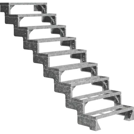 Dolle Außentreppe Gardentop 162-198cm Geschosshöhe mit Einlegerahmen 80cm breit ohne Geländer