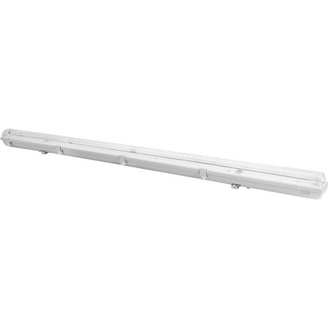 Pantalla Estanca Basik  Para Led 1xt8 150cm Ip65  Gris C/reflector Blanco 9,5x156x8,5cm