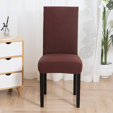 1/4/6 Pcs Stretchable Dining Room Chair Covers - Universal Stretchable Microfiber Washable Chair Covers for Hotel, Restaurant (Cafe, 1PC) (1/5)