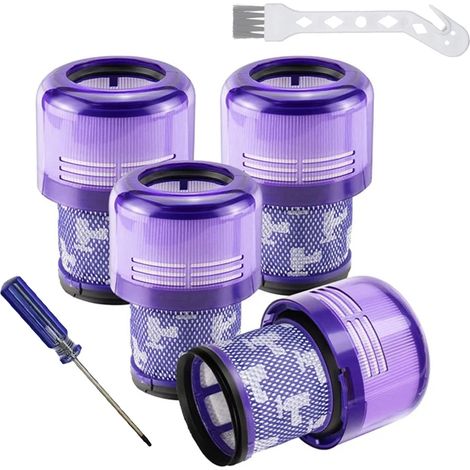 (4 pièces) Convient aux aspirateurs V11 Animal / V11 Torque Drive / V15 Detect. Filtre cyclone lavable de rechange. Pièces détachées pour aspirateurs. (1/4)