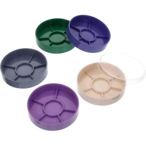 Boîte de rangement à 5 niveaux pour pièces de montres, couvercle inclus, contenant de rangement pour outils et kits de réparation, pour ateliers de réparation (1/5)