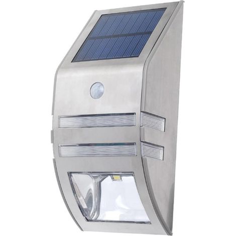 Applique Murale Solaire ExtéRieure En Acier Inoxydable Avec Mouvement LumièRe Blanche ÉTanche Pour Jardin Installation Facile Sans Fil