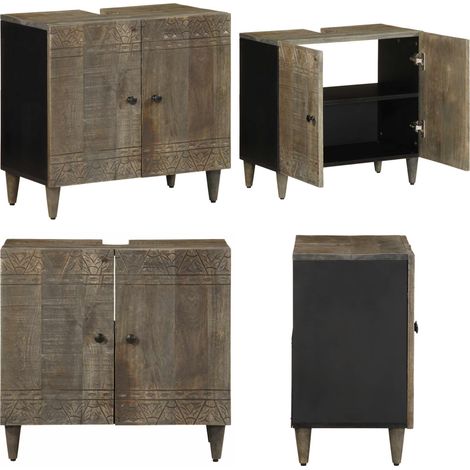 vidaXL Waschbeckenunterschrank 62x33x58 cm Massivholz Mango (1/5)