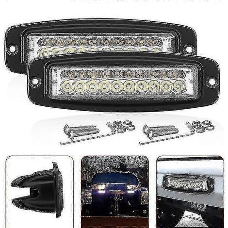 Projecteur de travail LED bicolore encastré de 7 pouces, 100 W, compatible avec les phares antibrouillard et l'éclairage routier (haoyi) (1/5)