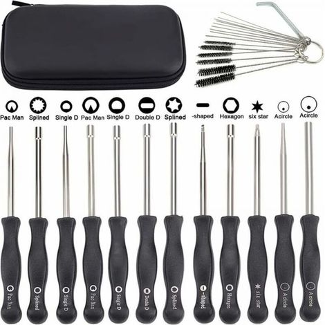 Jeu d'outils de réglage de carburateur 12 pièces avec tournevis rond pour petits moteurs à deux temps et tronçonneuses (1/5)