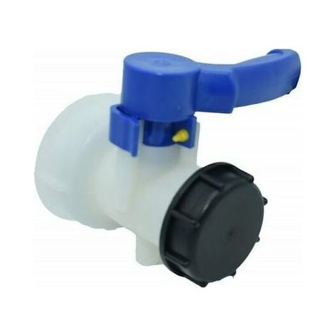 Robinet réservoir IBC 1000L, BGHYHYHI, filetage 2" (62mm), plastique, usage -20°C à +70°C, pression 0,15 MPa, vanne universelle pour citerne. (1/4)