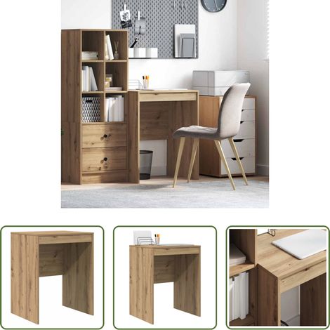 vidaXL Bureau moderne -  Bureau Chêne artisanal 60 x 50 x 76 cm (1/5)