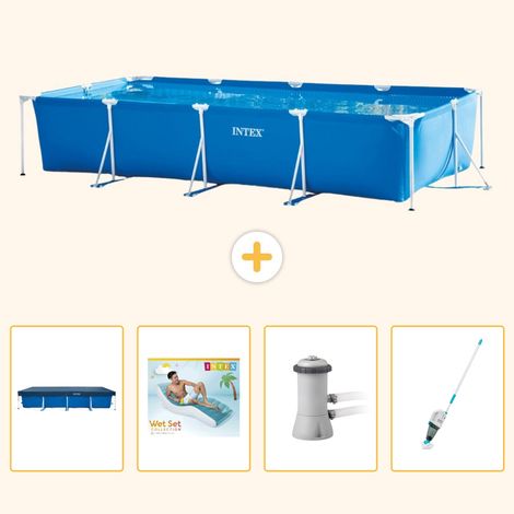 Intex Piscine Tubulaire Rectangulaire - 450x220x84 cm - 5-pièces S62 (1/5)