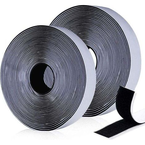 Scratch Autocollant, Bandes Auto-agrippantes Auto-Adhésives,10 m x 20 mm Rubans Adhésifs Bande Ruban Scratch Hook Loop Autoadhésif pour Cadres Photos Installation, Bricolage, Moustiquaire Fenetre (1/5)