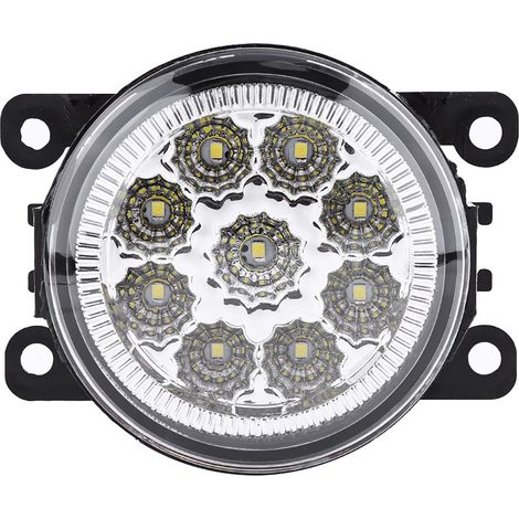 Phare antibrouillard avant rond 9 LED DRL Feu de jour blanc pour Ford Focus (1/5)