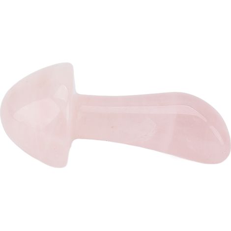 Pierre de massage en forme de champignon, Gua Sha jadéite rose, pierre de raclage anti-stress, lot de 2 pour détente corporelle, surface lisse, soin relaxant. (1/5)