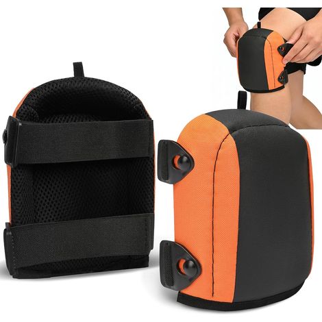 Genouillère Travail Genouillère De Protection pour Jardinage Chantier Constructions,Tissu Confortable Et Doux Bande Élastique Anti-Glisse(Orange) (1/5)
