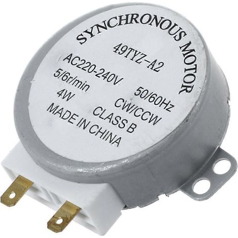Drehteller mit Synchronmotor 220–240 V, 50/60 Hz, 5/6 U/min, 4 W für Mikrowellen-/Mini-Wave-Öfen, Ersatzteil für drehbaren Teller (1/4)