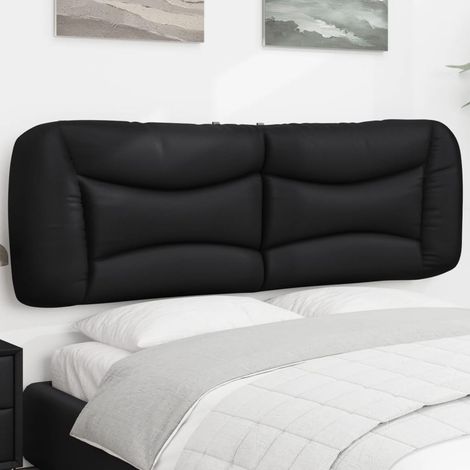 Cabecero de cama acolchado Hvar cuero sintético negro 160 cm vidaXL (1/5)
