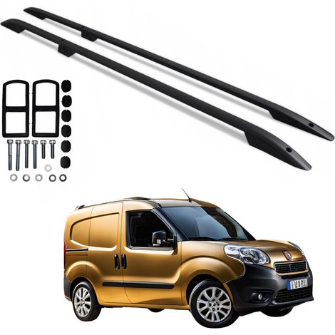 Barres de toit FIAT DOBLO COURT (2010-2022) noires, solides et résistantes (1/5)