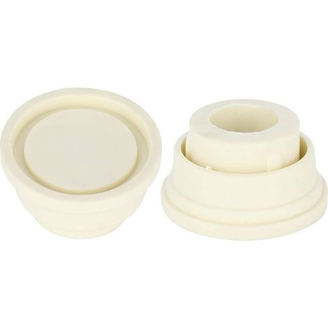 GABRIELLE Tampon D'échelle De Piscine 2 Pièces Embouts D'échelle pour Piscine Creusée Ensemble De Pare-Chocs en Caoutchouc Blanc pour échelles De Piscine, Pièces De Rechange Universelles (1/5)