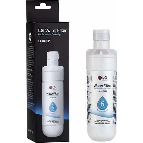 Filtre à eau réfrigérateur Compatible LG LT1000P ADQ74793501 Certification NSF 200 gallons/6 mois Blanc Lot de 2