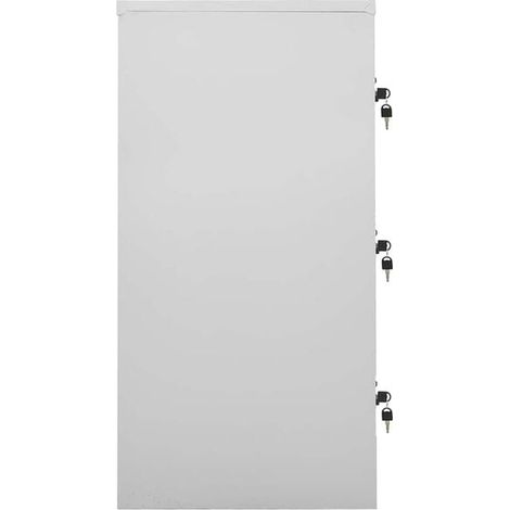 Armoire de Rangement en Acier Gris et Bleu, 90 x 45 x 92,5 cm, Casier Métallique Robuste avec Portes pour Bureau, Garage ou Atelier (1/5)