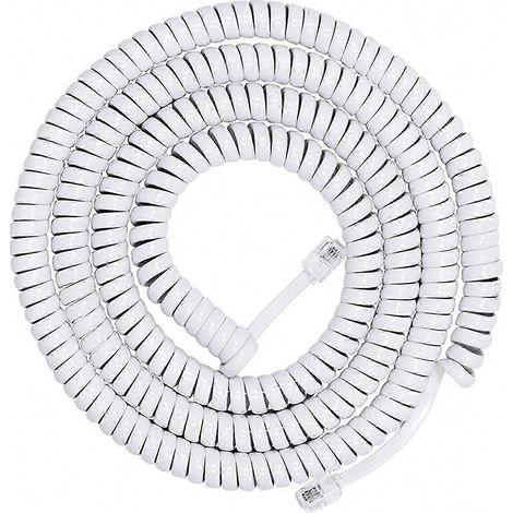Cordon réglable 4P4C pour combiné téléphonique, idéal pour les besoins de communication au bureau et à la maison. Longueurs disponibles : 200 cm et 300 cm. (1/5)