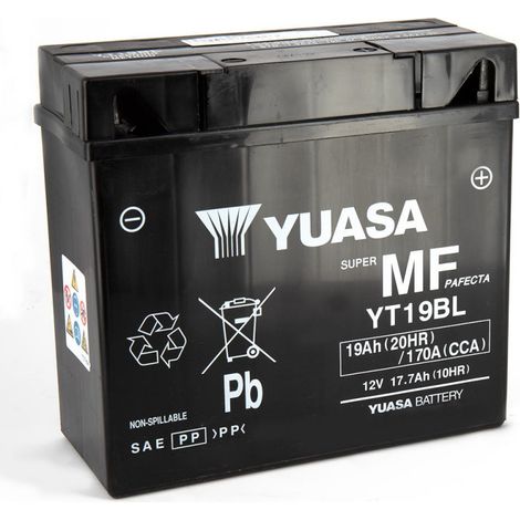 Batterie YUASA Yt19bl SLA AGM - Sans Entretien - Prête à l'emploi.